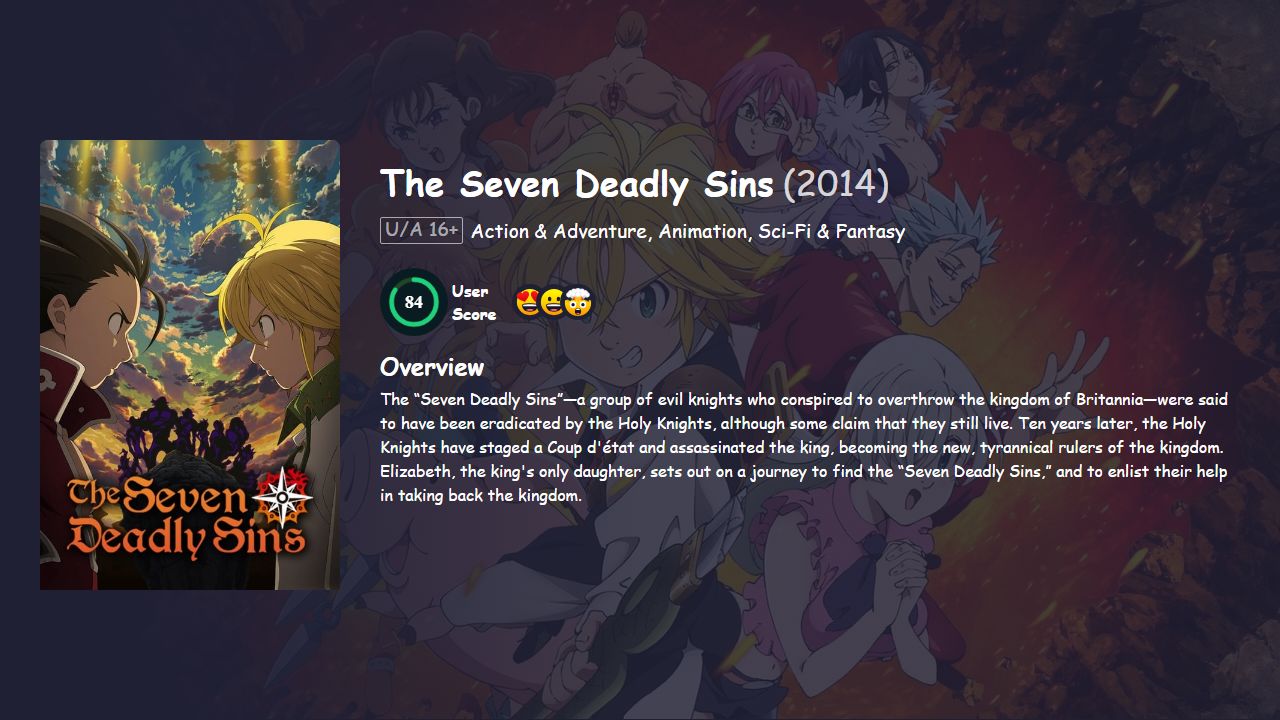 The Seven Deadly Sins Season 5 English Dubbed