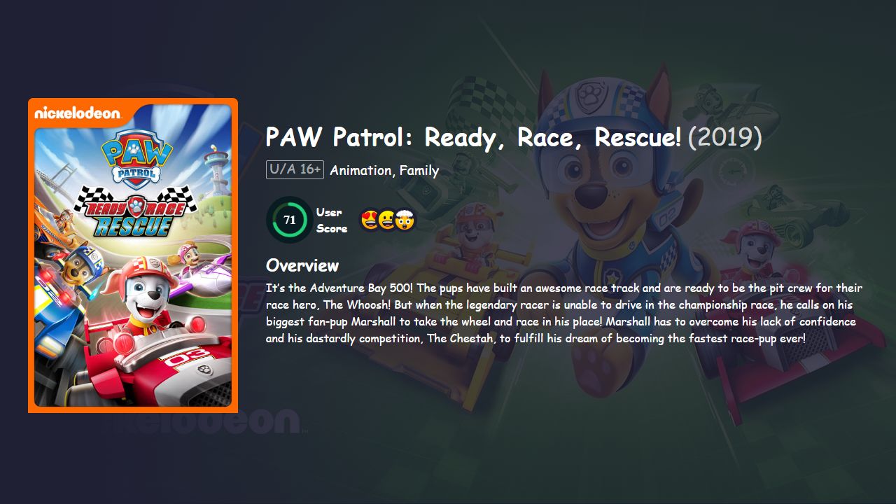 PAW Patrol: Ready, Race, Rescue! (2019) Hindi Dubbed