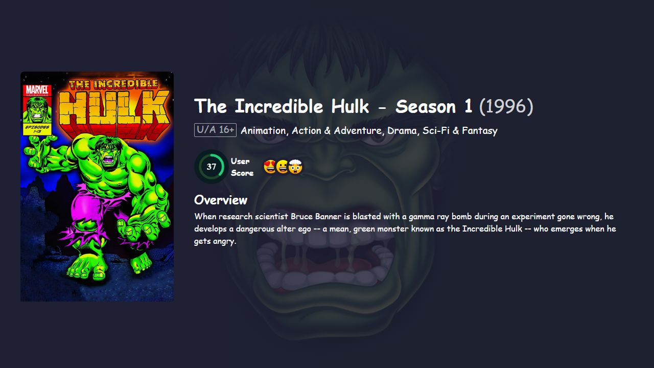 The Incredible Hulk Season 1 Hindi Dubbed