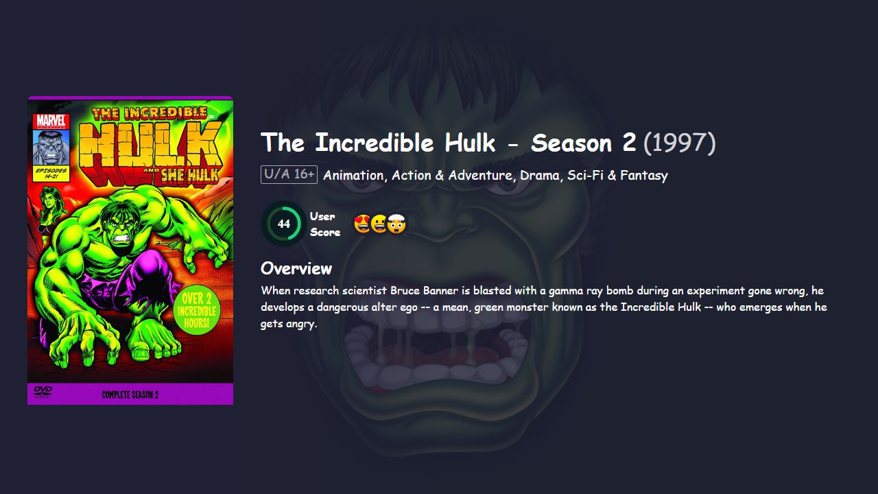 The Incredible Hulk Season 2 Hindi Dubbed