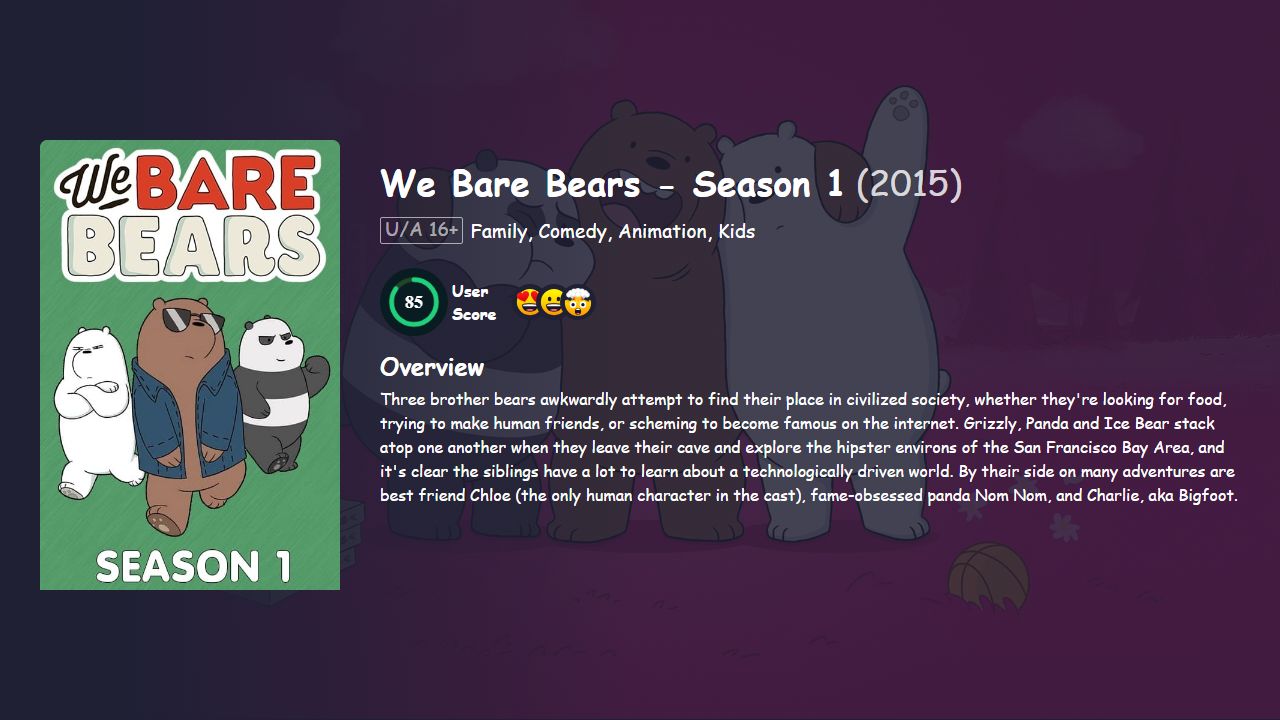 We Bare Bears Season 1 Hindi Dubbed