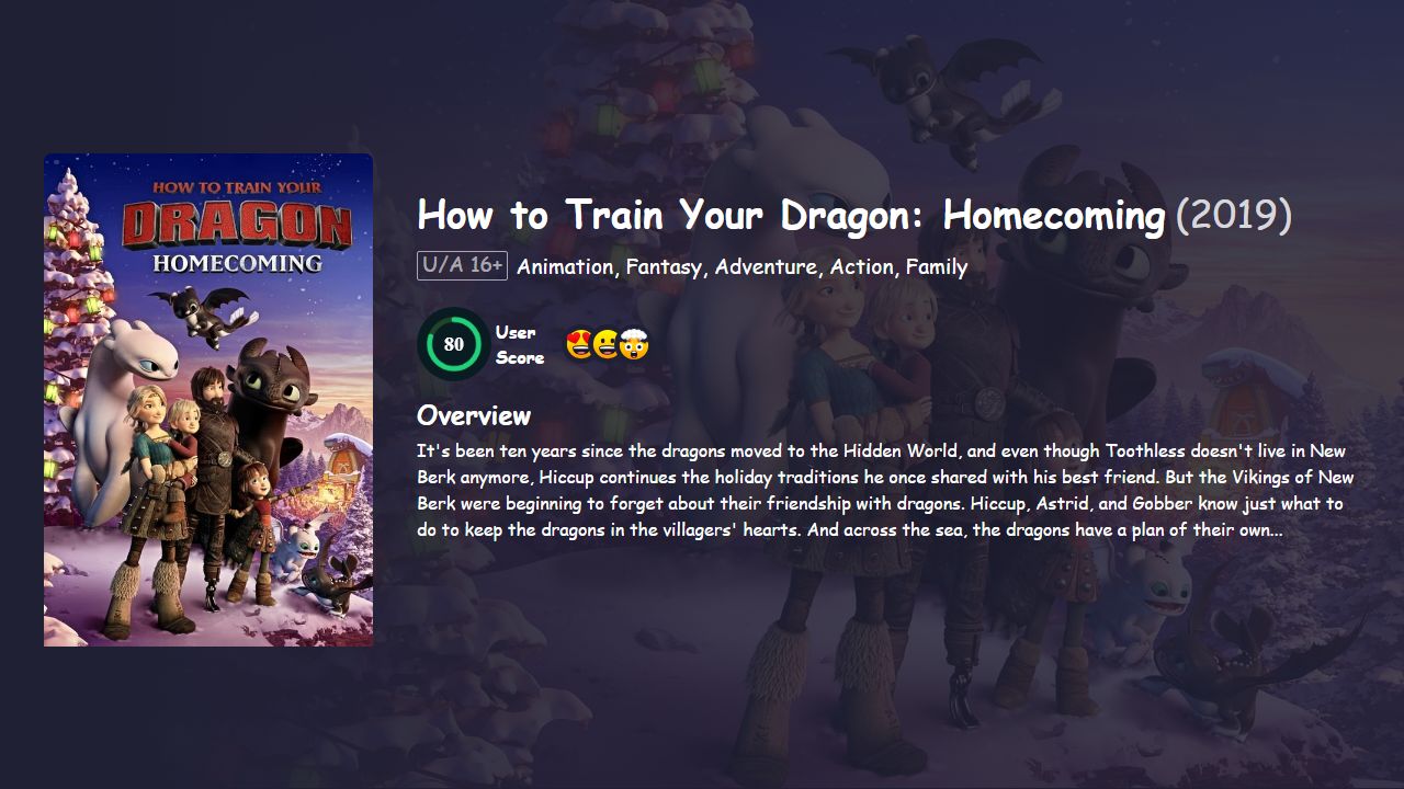 How to Train Your Dragon: Homecoming (2019) English Dubbed