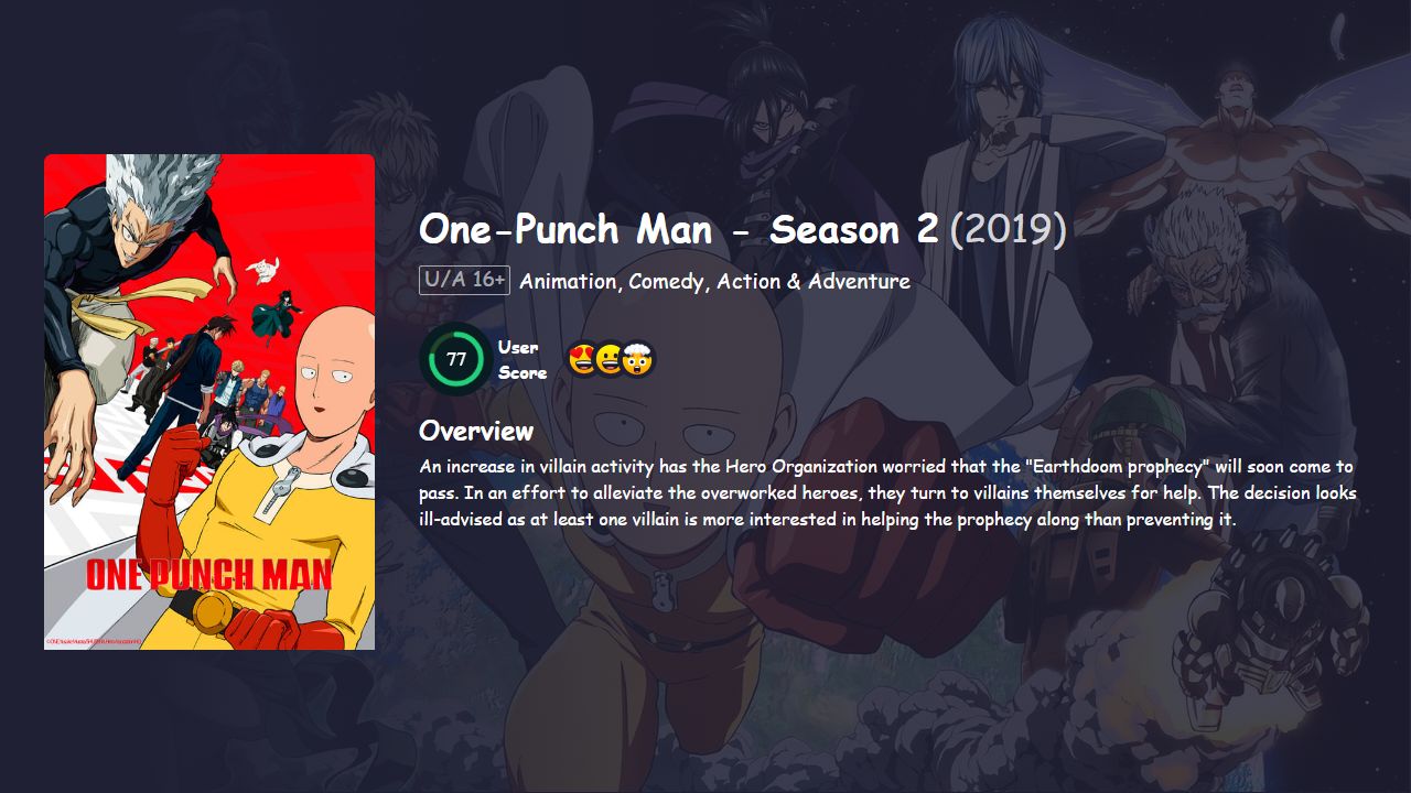 One-Punch Man Season 2 Hindi Dubbed