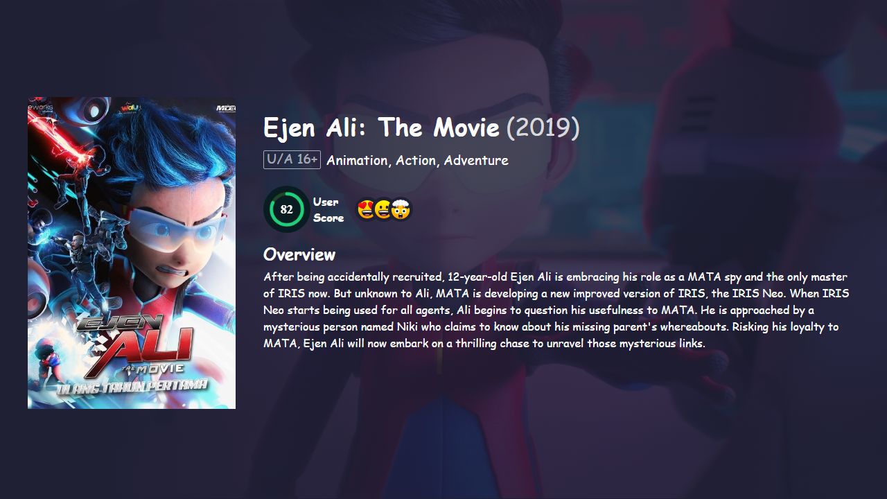 Ejen Ali: The Movie (2019) Hindi Dubbed