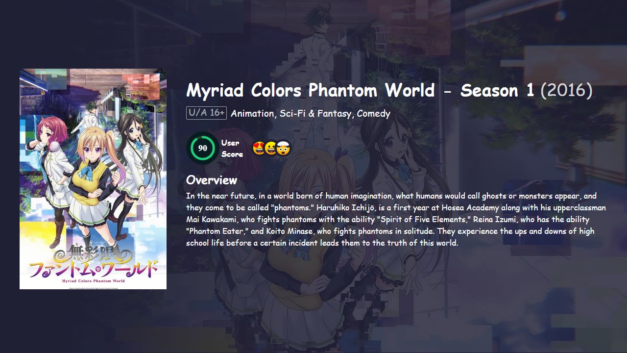 Myriad Colors Phantom World Season 1 Japanese Dubbed