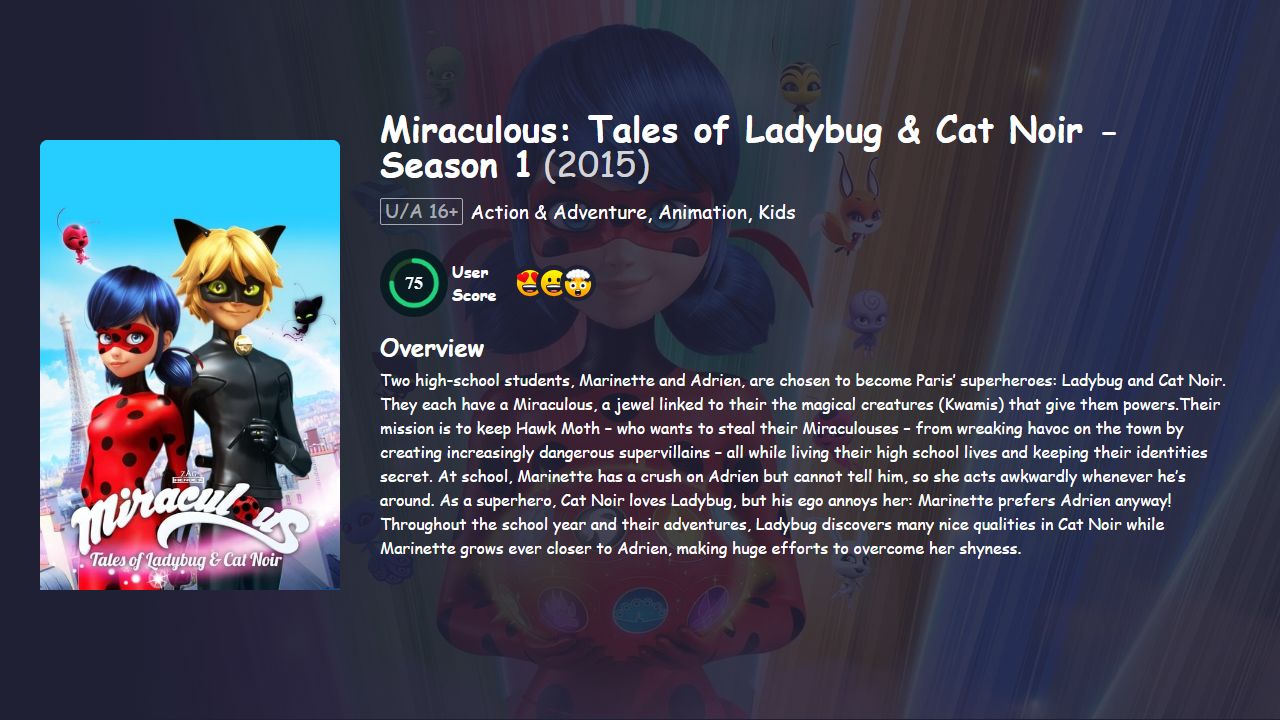 Miraculous: Tales of Ladybug & Cat Noir Season 1 Hindi Dubbed