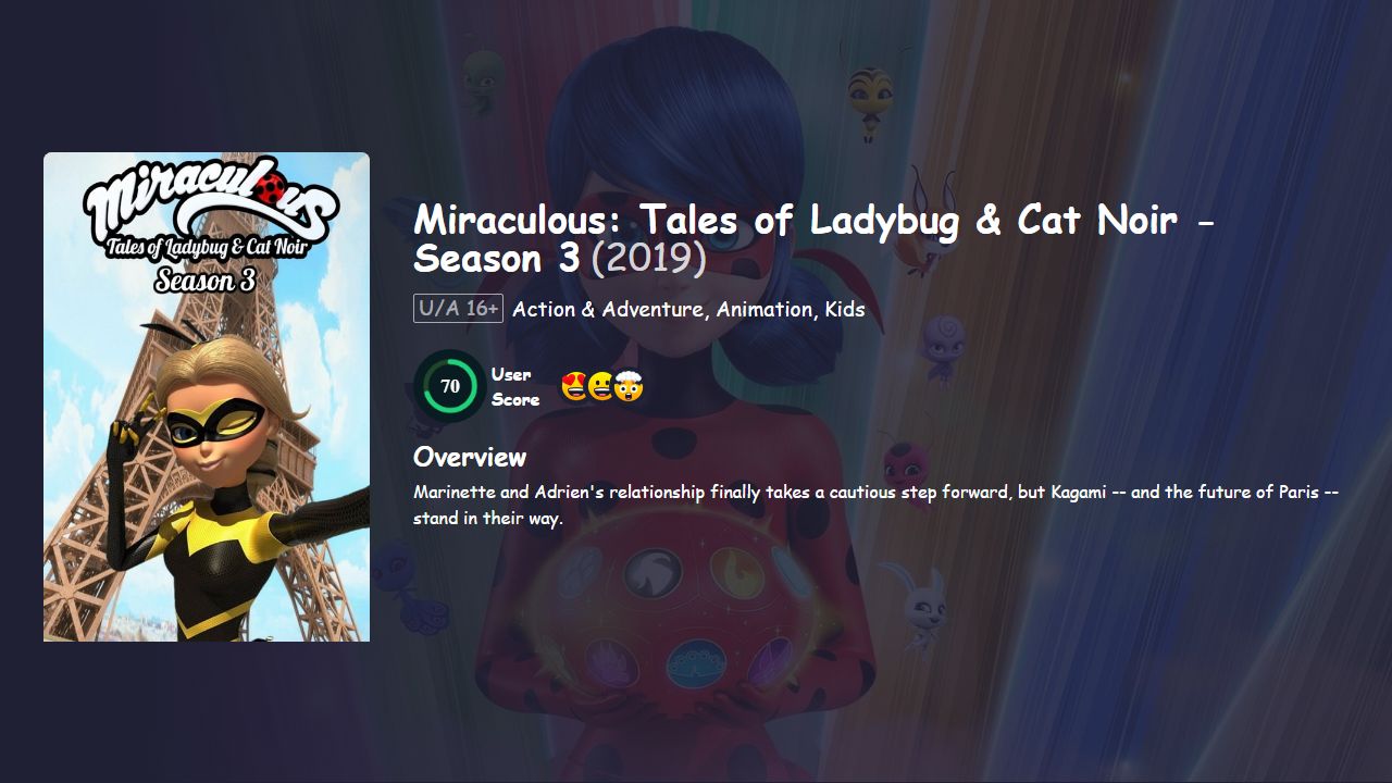 Miraculous: Tales of Ladybug & Cat Noir Season 3 Hindi Dubbed