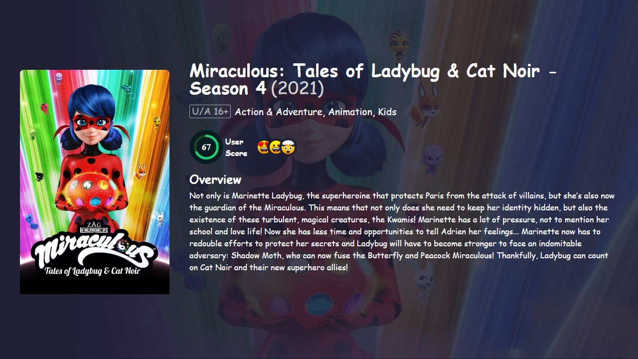 Miraculous: Tales of Ladybug & Cat Noir Season 4 Hindi Dubbed