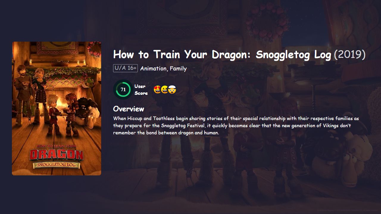 How to Train Your Dragon: Snoggletog Log (2019) English Dubbed