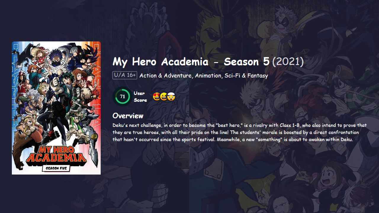 My Hero Academia Season 5 Hindi Dubbed