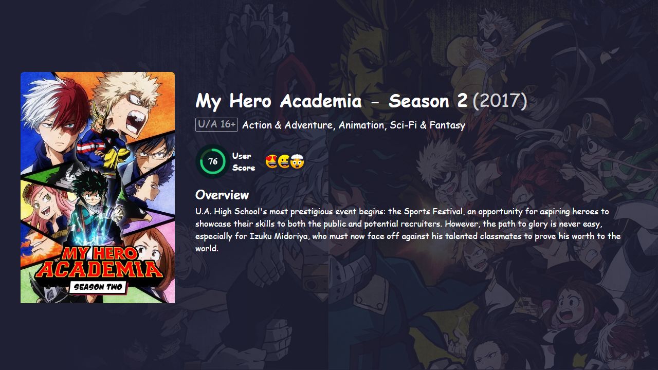 My Hero Academia Season 2 Hindi Dubbed