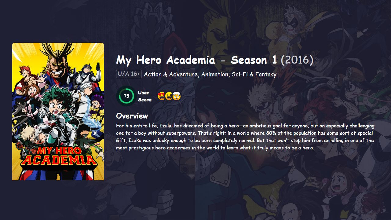 My Hero Academia Season 1 Hindi Dubbed