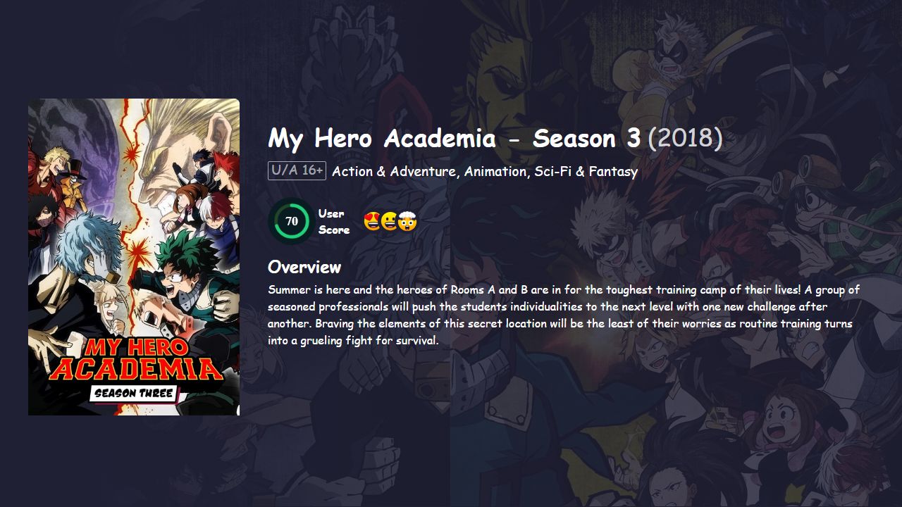 My Hero Academia Season 3 Hindi Dubbed