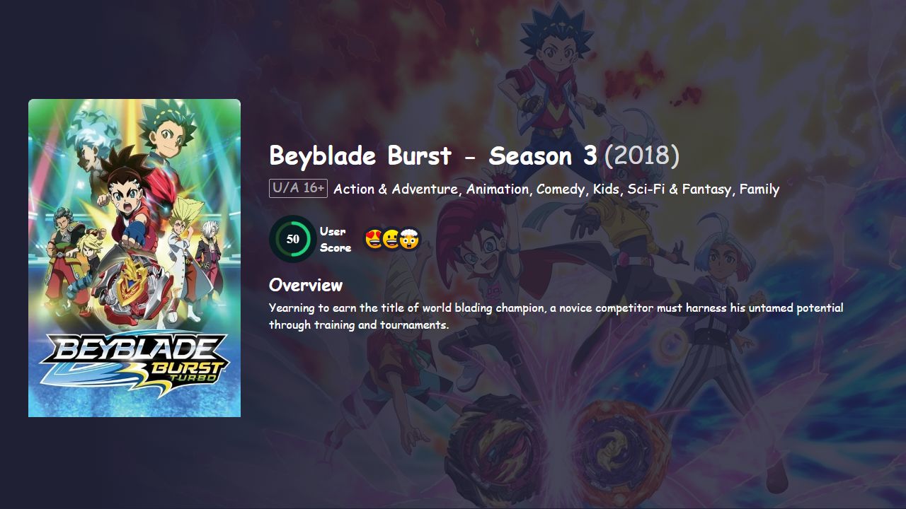 Beyblade Burst Season 3 Hindi Dubbed