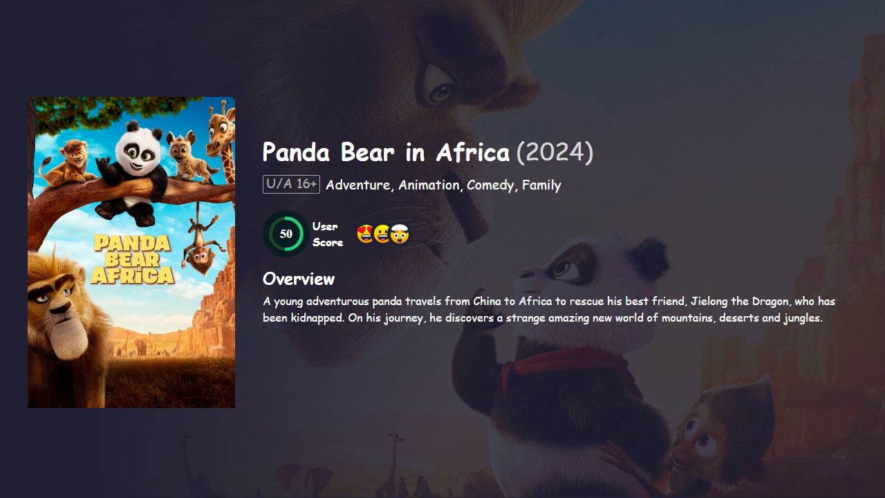 Panda Bear in Africa (2024) English Dubbed