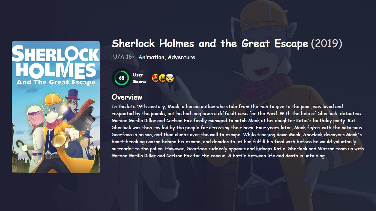 Sherlock Holmes and the Great Escape (2019) English Dubbed