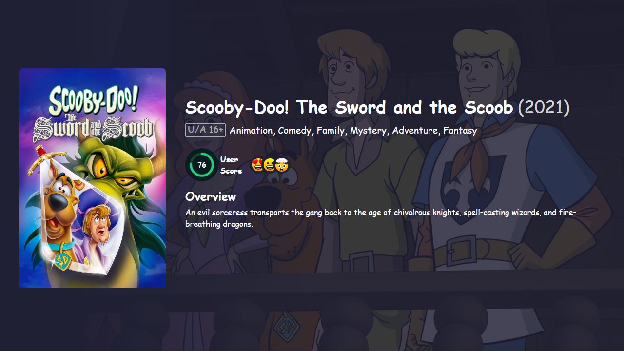 Scooby-Doo! The Sword and the Scoob (2021) English Dubbed