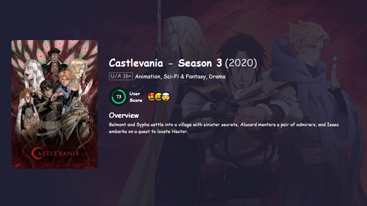 Castlevania Season 3 English Dubbed