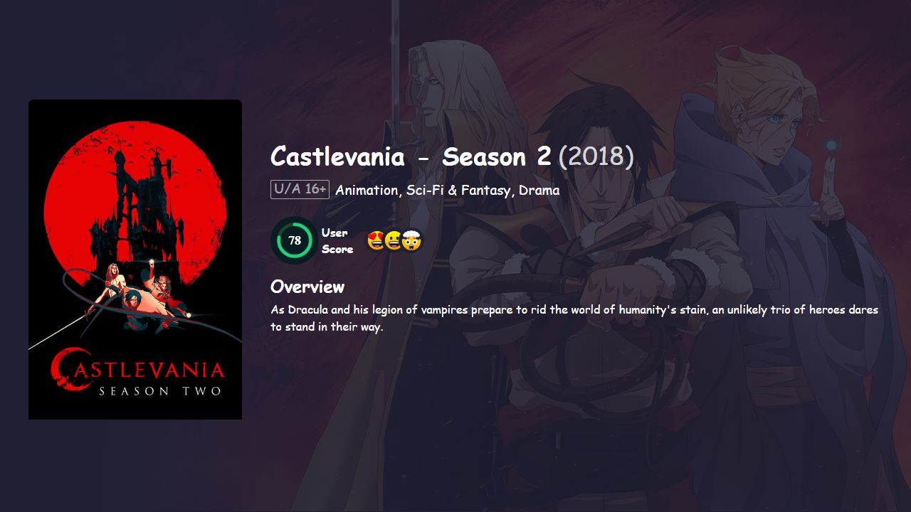 Castlevania Season 2 English Dubbed