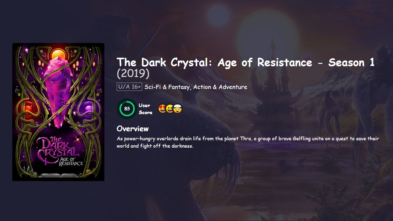 The Dark Crystal: Age of Resistance Season 1 Hindi Dubbed