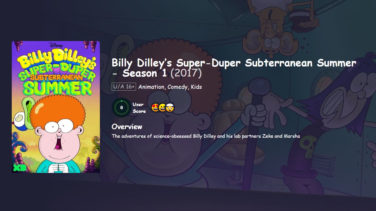 Billy Dilley’s Super-Duper Subterranean Summer Season 1 Hindi Dubbed