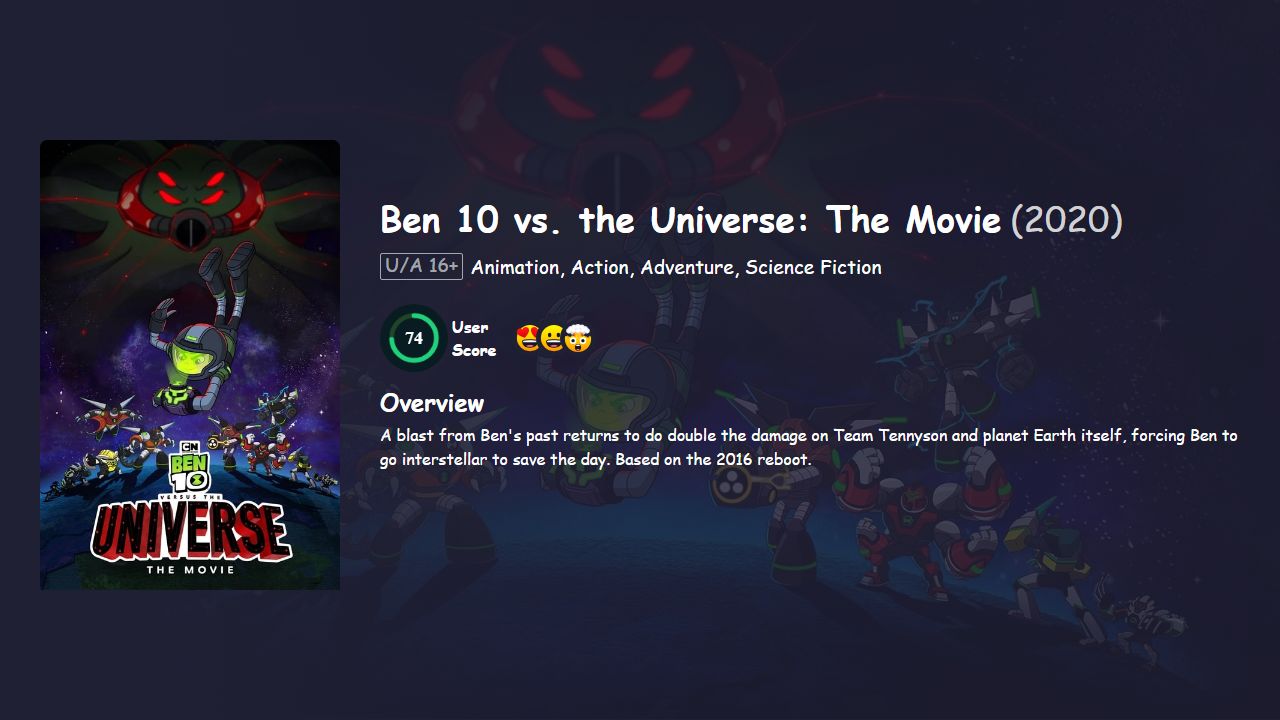 Ben 10 Versus the Universe: The Movie (2020) Hindi Dubbed