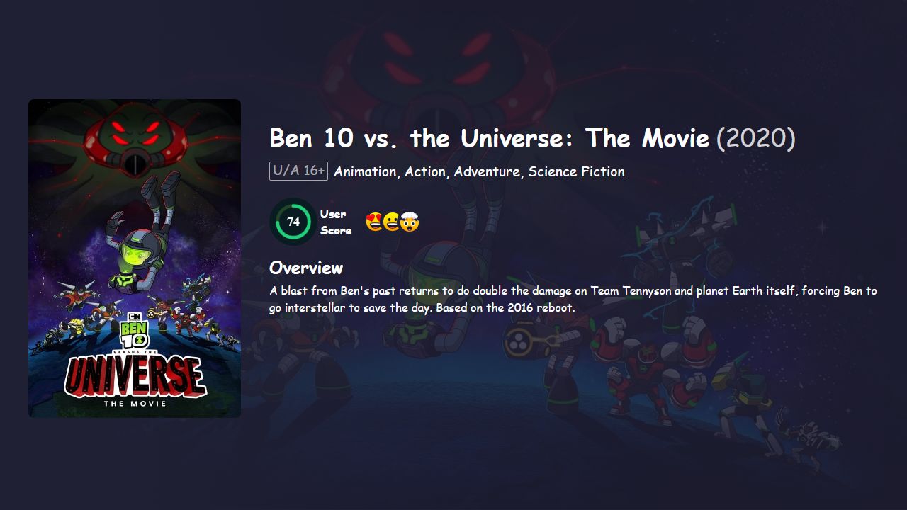 Ben 10 Versus the Universe: The Movie (2020) Hindi Dubbed