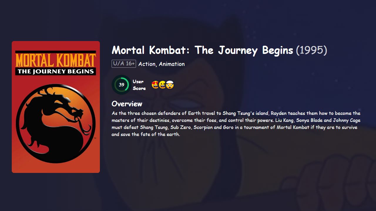 Mortal Kombat: The Journey Begins (1995) English Dubbed