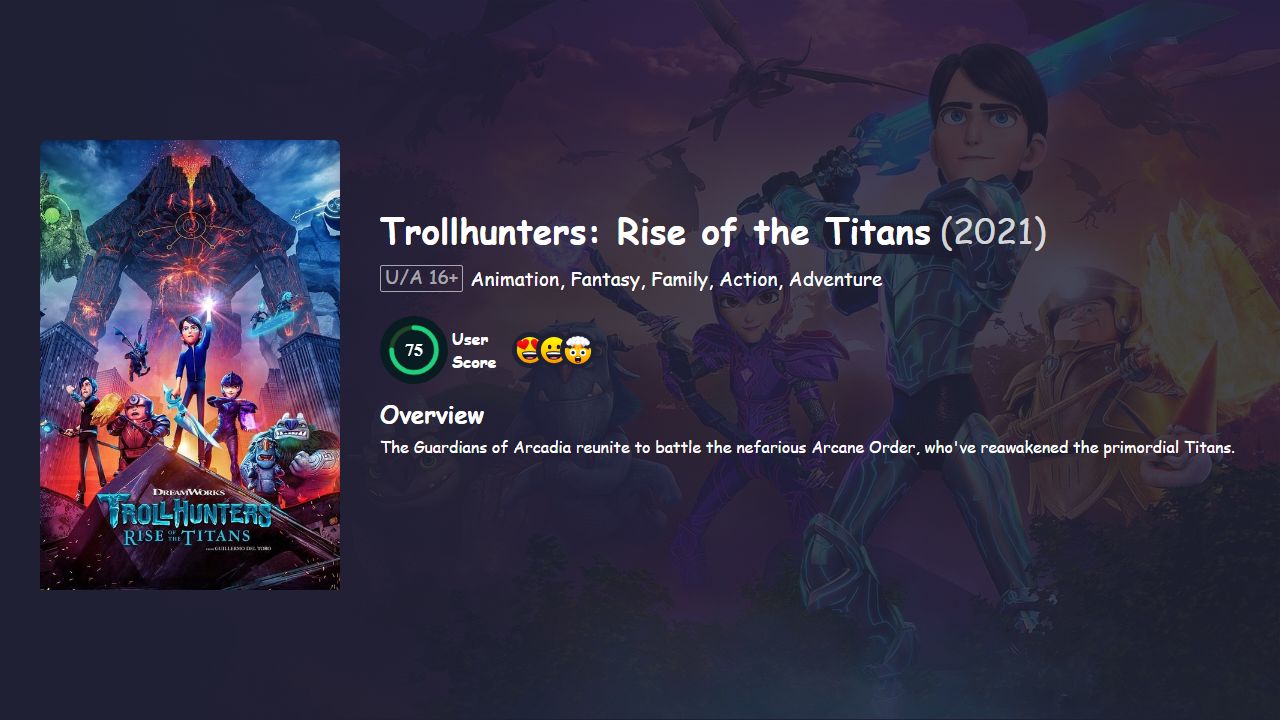 Trollhunters: Rise of the Titans (2021) Hindi Dubbed