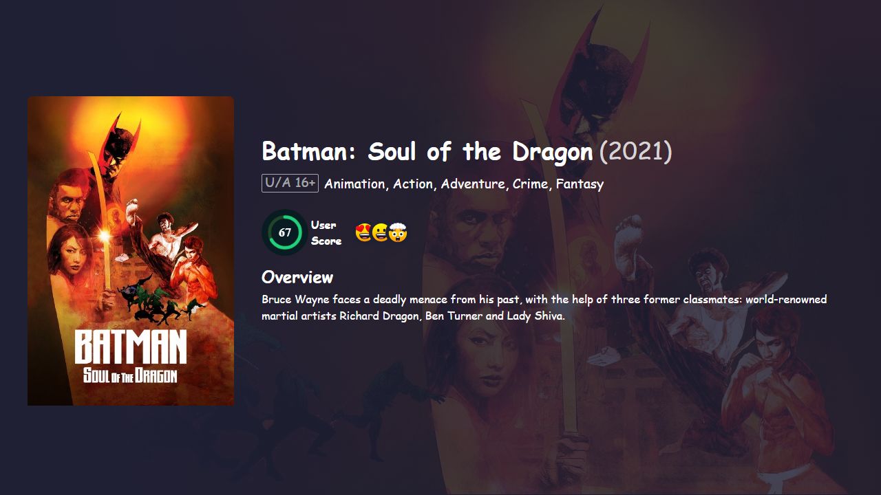 Batman: Soul of the Dragon (2021) Hindi Dubbed