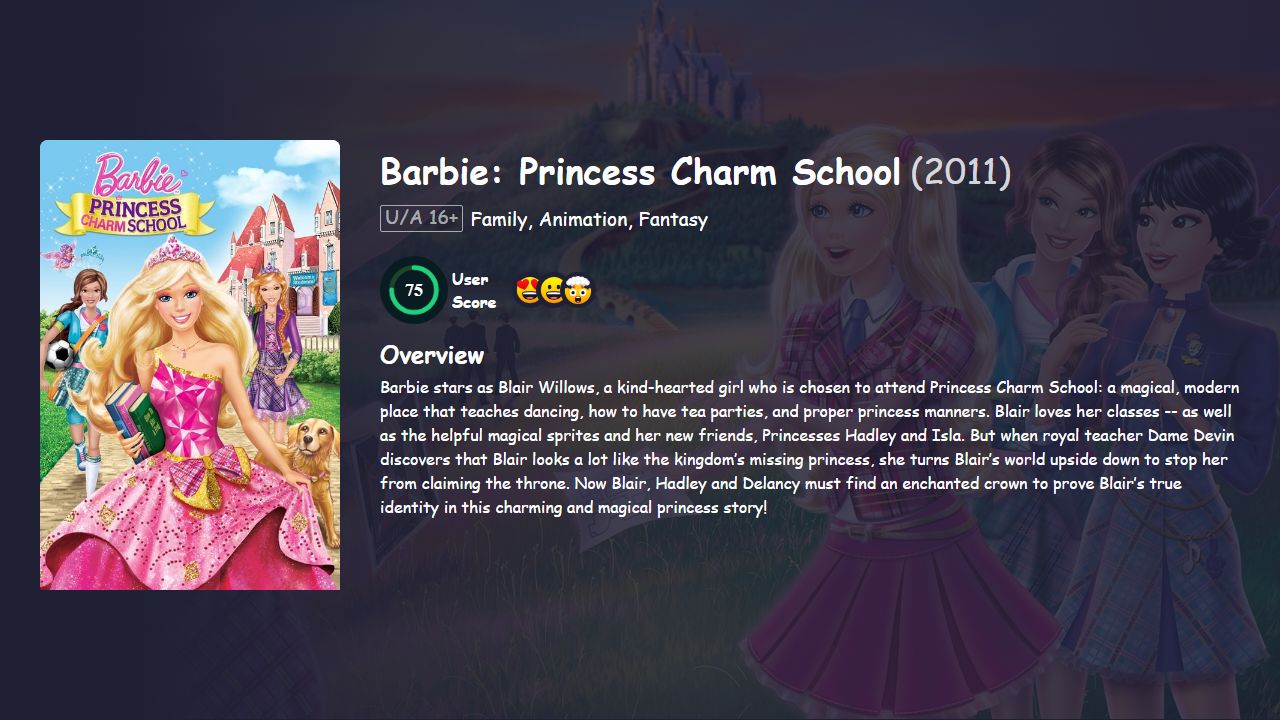 Barbie: Princess Charm School (2011) Hindi Dubbed