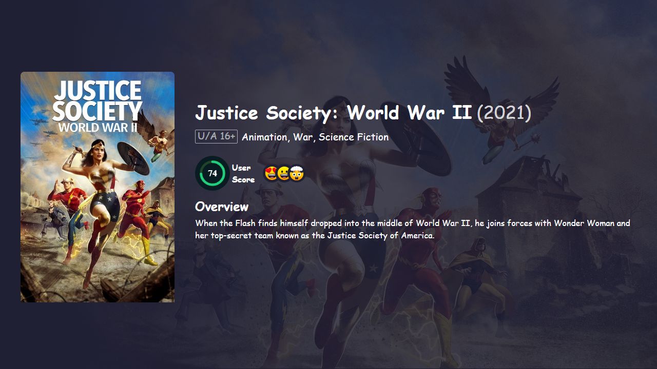 Justice Society: World War II (2021) English Dubbed