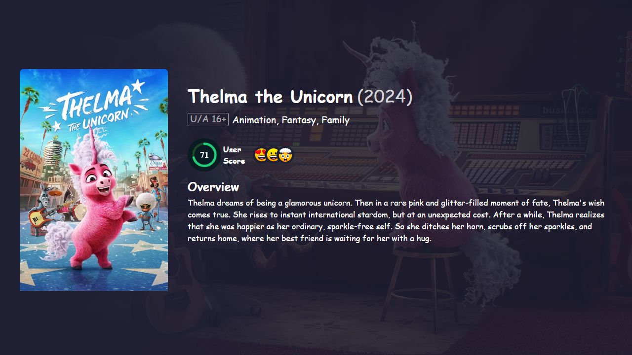 Thelma the Unicorn (2024) Hindi Dubbed