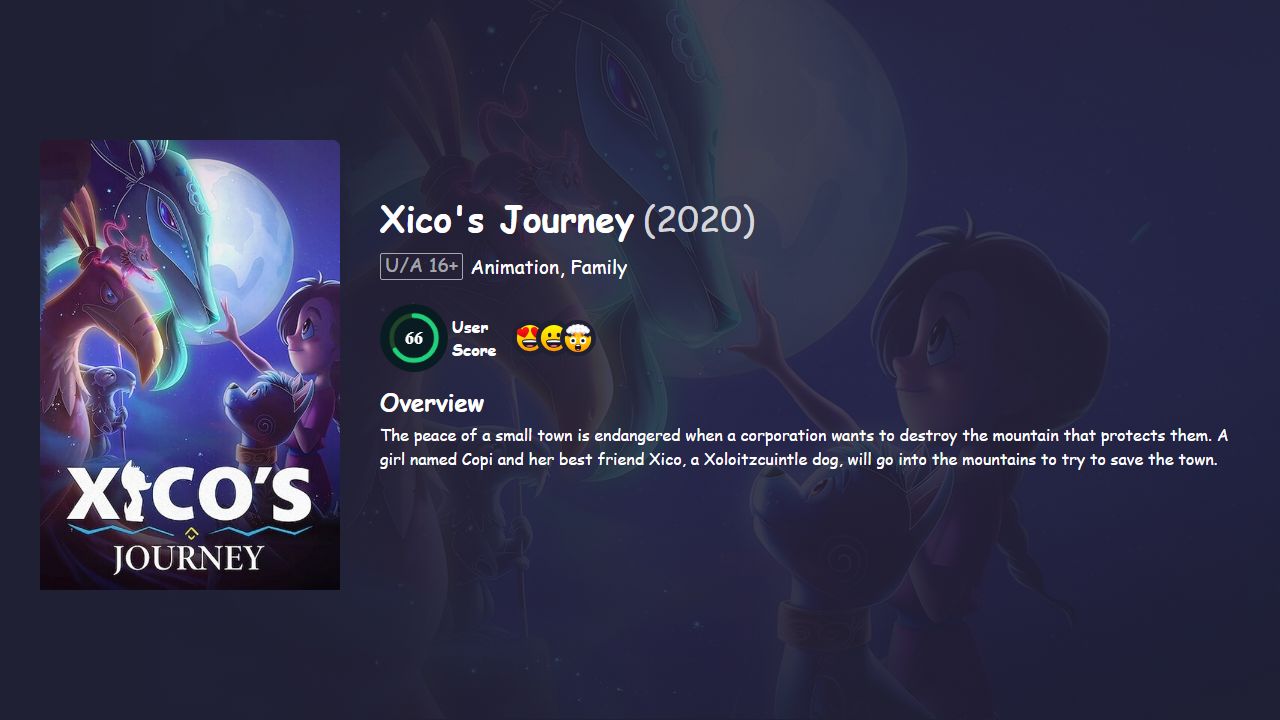 Xico’s Journey (2020) English Dubbed