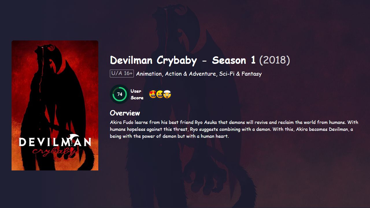 Devilman Crybaby Season 1 English Dubbed