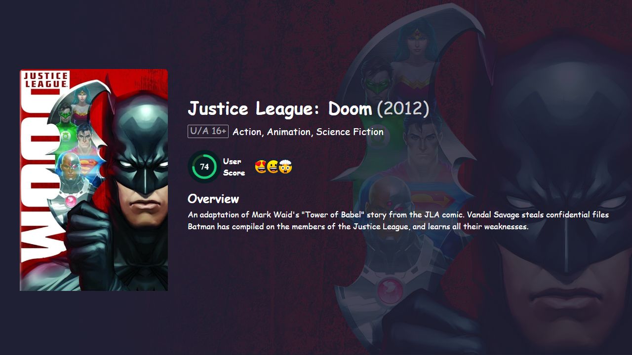 Justice League: Doom (2012) English Dubbed