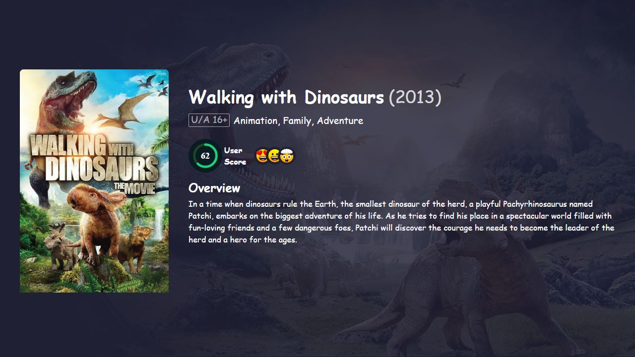 Walking with Dinosaurs (2013) English Dubbed