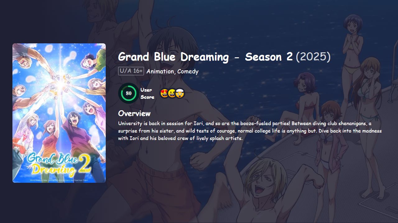 Grand Blue Dreaming Season 2 Japanese Dubbed