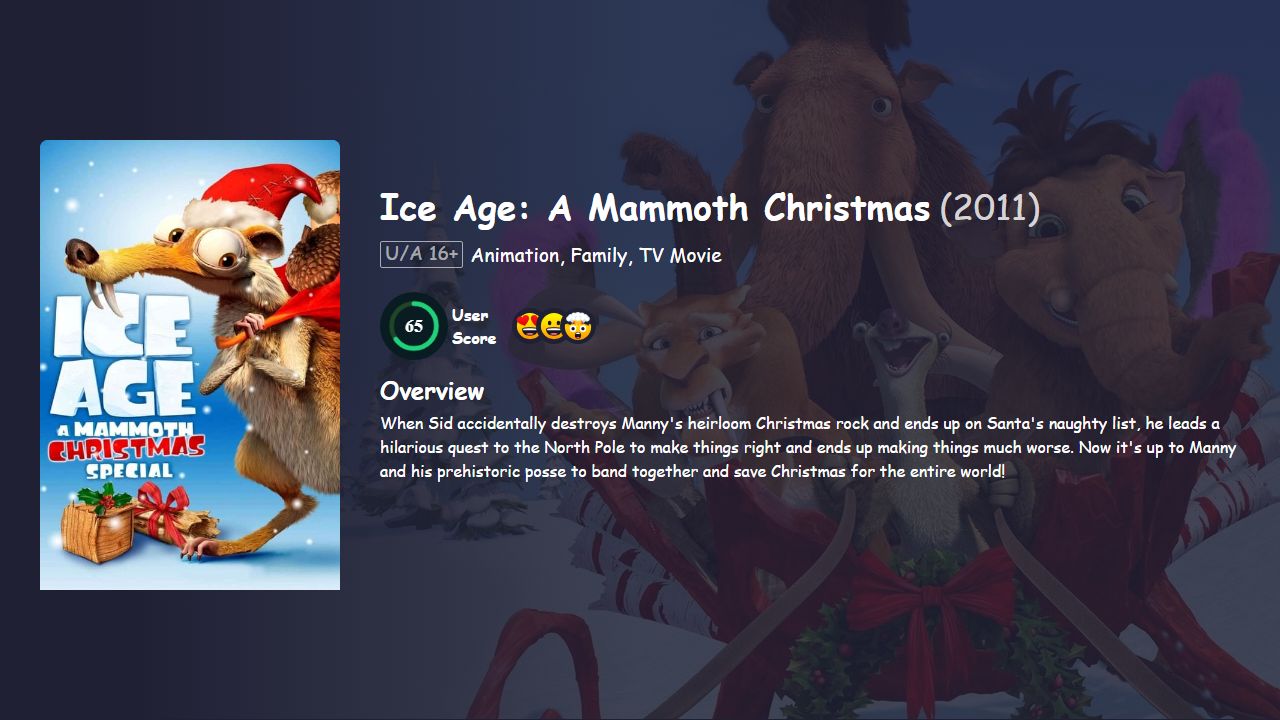 Ice Age: A Mammoth Christmas (2011) Hindi Dubbed