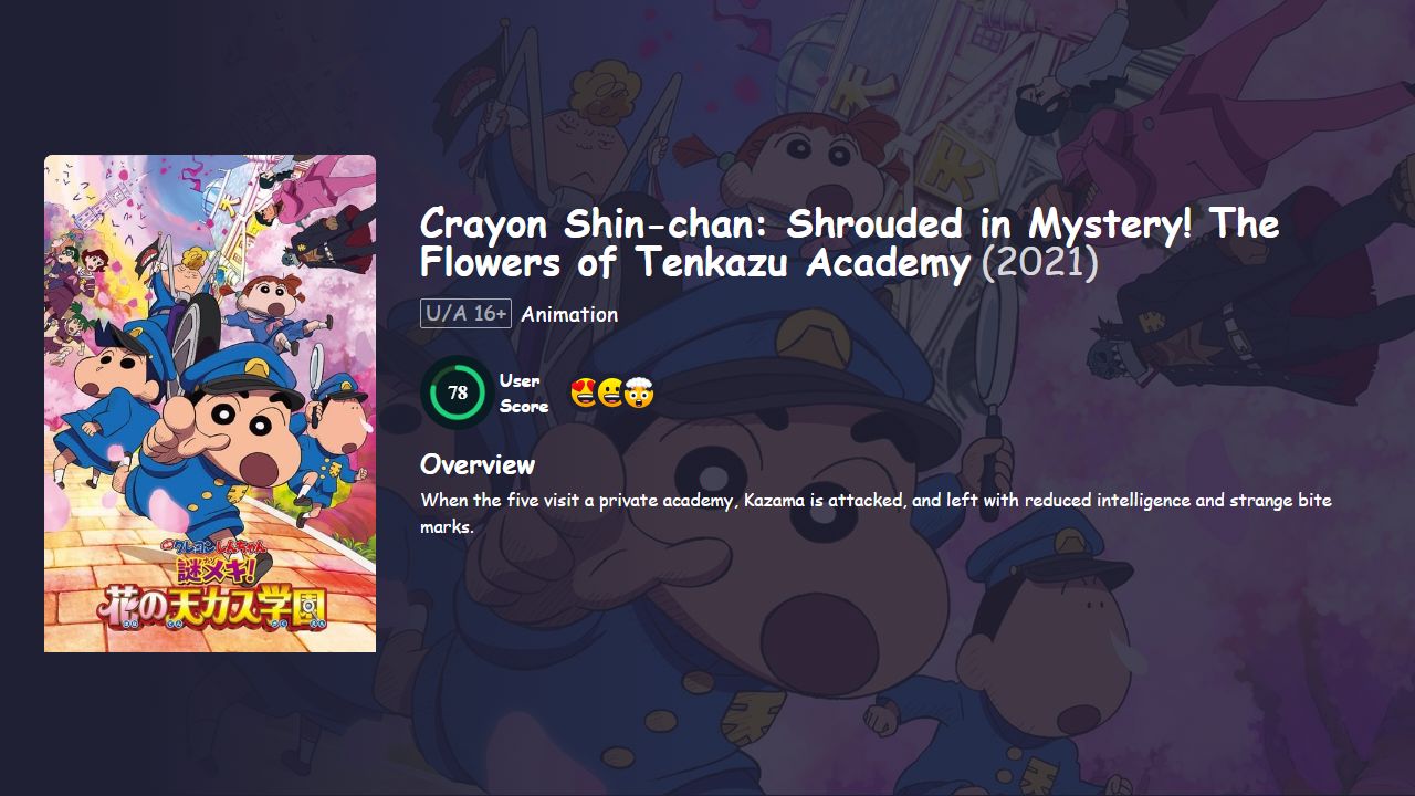 Crayon Shin-chan: Shrouded in Mystery! The Flowers of Tenkazu Academy (2021) Hindi Dubbed