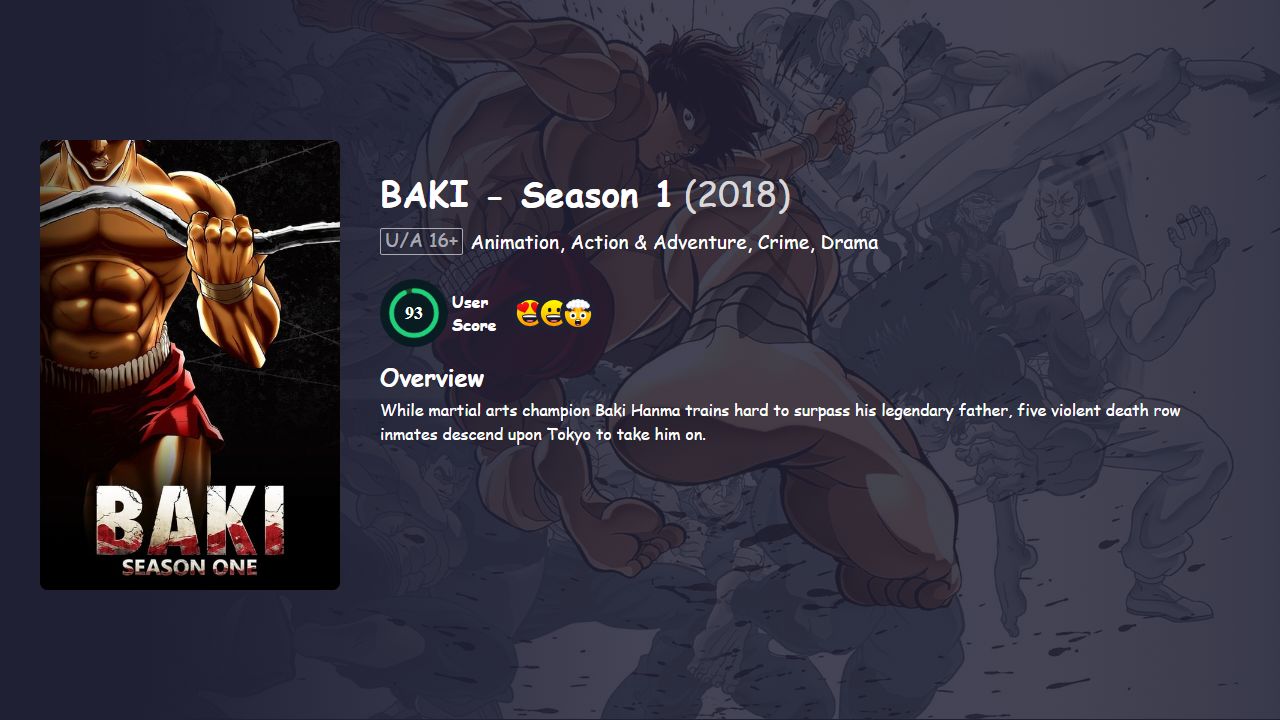 BAKI Season 1 Dual Audio [Hindi-Japanese] 480p, 720p & 1080p HD | 10bit HEVC ESub