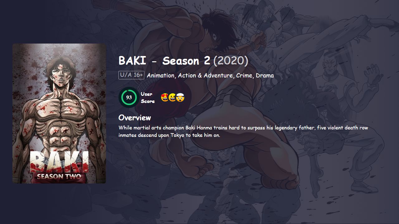 BAKI Season 2 Dual Audio [Hindi-Japanese] 480p, 720p & 1080p HD | 10bit HEVC ESub