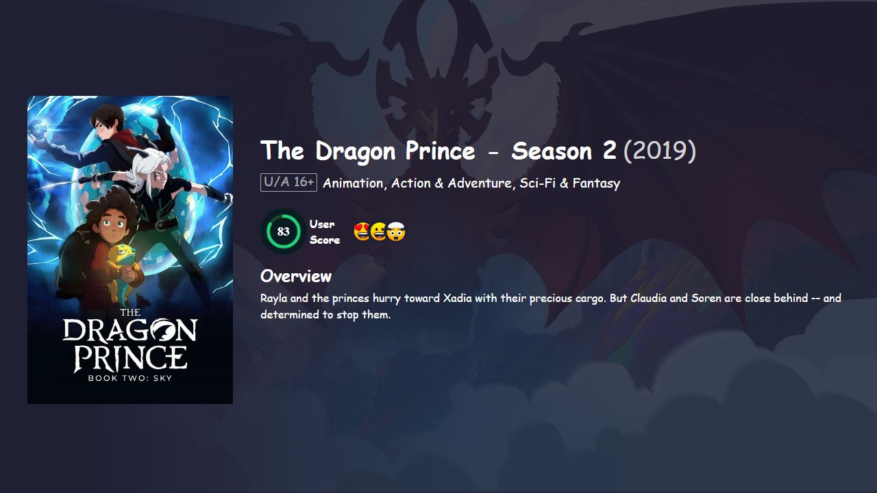 The Dragon Prince Season 2 Hindi Dubbed