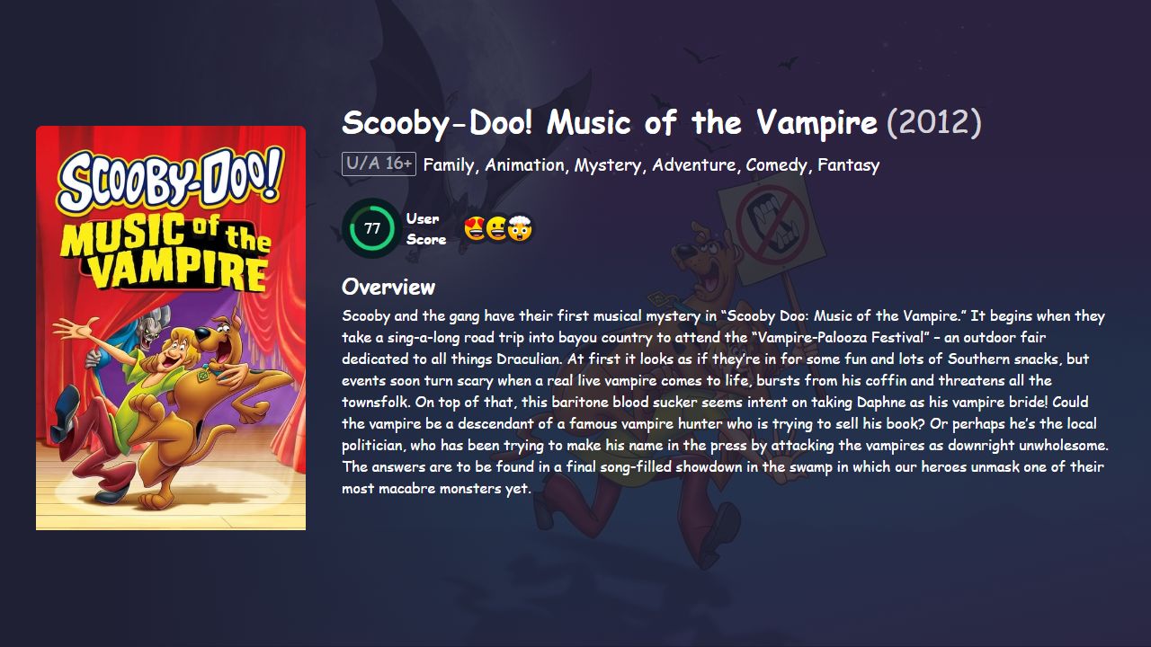 Scooby-Doo! Music of the Vampire (2012) Hindi Dubbed