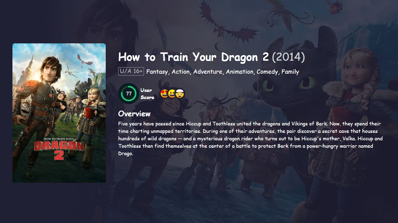 How to Train Your Dragon 2 (2014) Hindi Dubbed