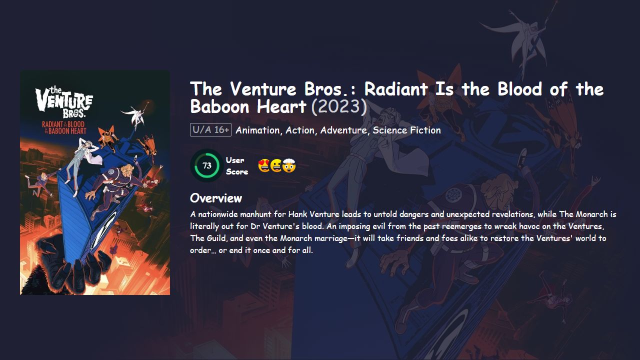 The Venture Bros.: Radiant Is the Blood of the Baboon Heart (2023) English Dubbed