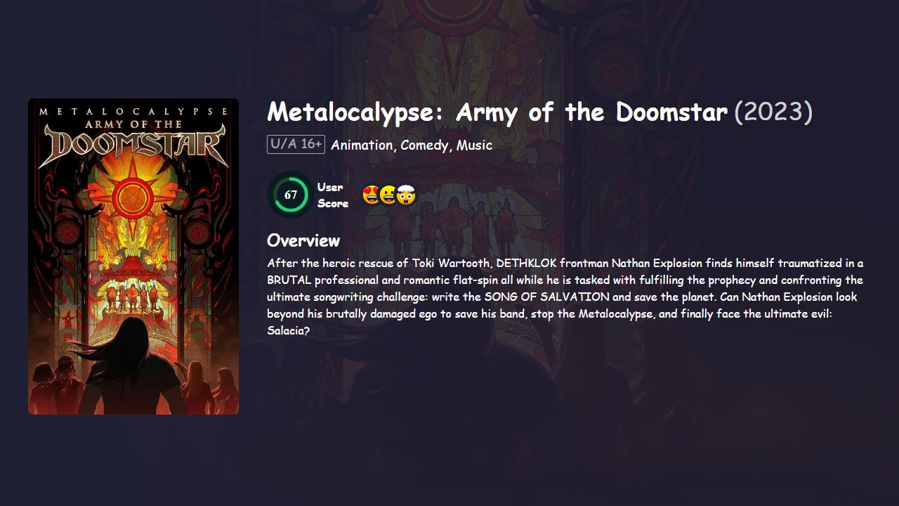 Metalocalypse: Army of the Doomstar (2023) English Dubbed