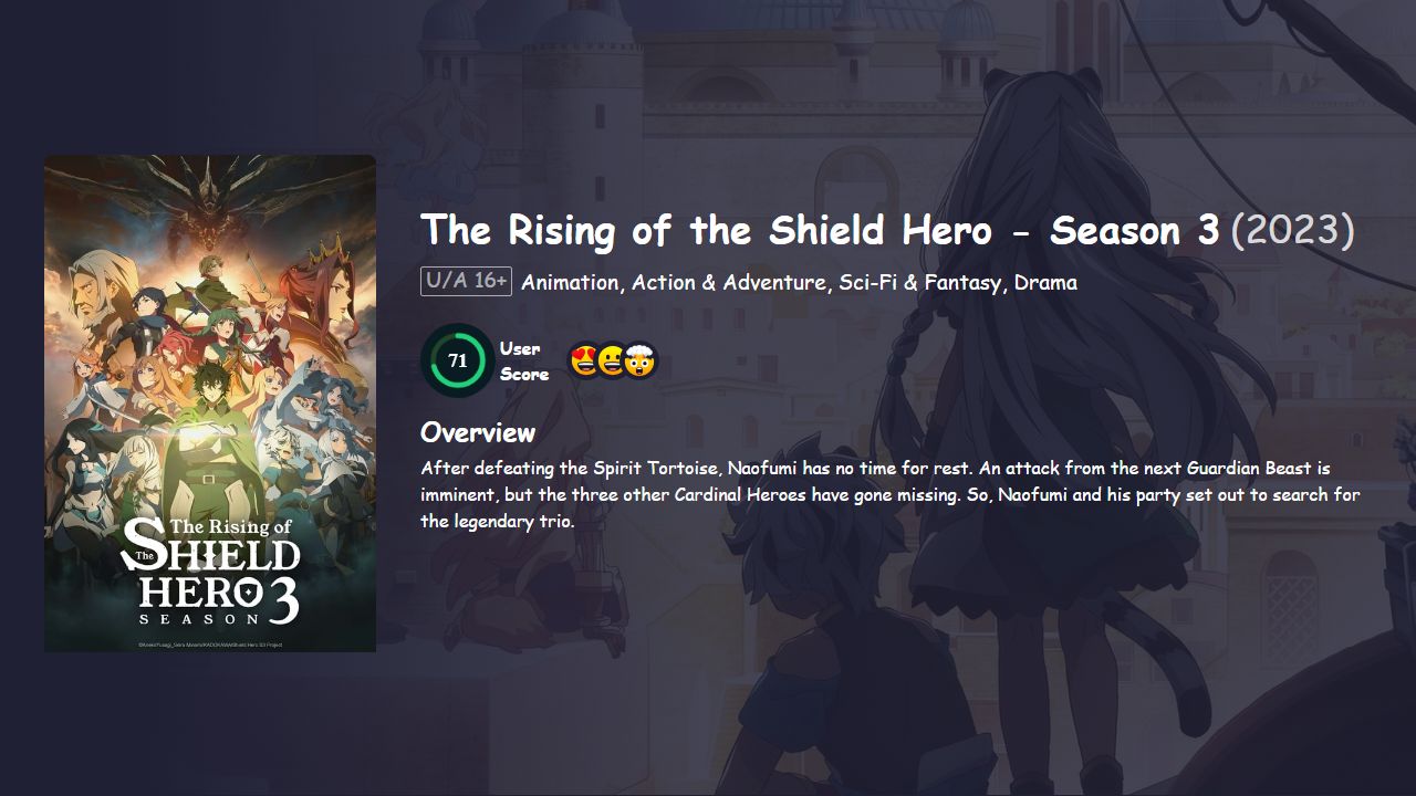 The Rising of the Shield Hero Season 3 Japanese Dubbed