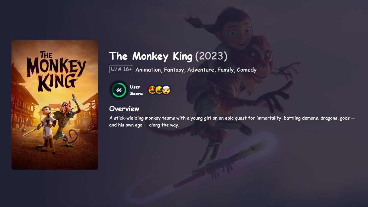 The Monkey King (2023) Hindi Dubbed