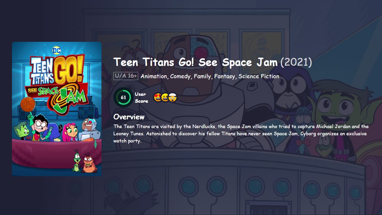 Teen Titans Go! See Space Jam (2021) Hindi Dubbed